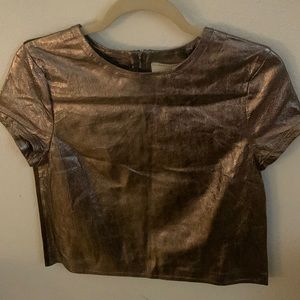 Nicole Miller Gold Metal Top Size Small
